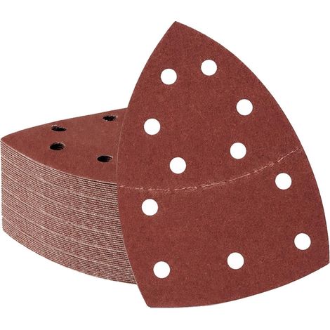 60 Pièces Triangles Papier De Verre Papier A Poncer 11 Trous Grain P40-240 (1/5)