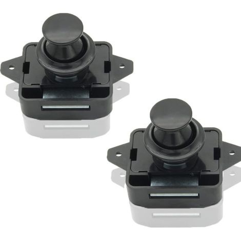 2 Pièces Bouton Poussoir Loquet, Bouton Poussoir Camping Car, Loquet Sans Clé, pour Porte de Camping Car, Caravane, Van, Yacht Drawer Cabinet (noire) (1/5)