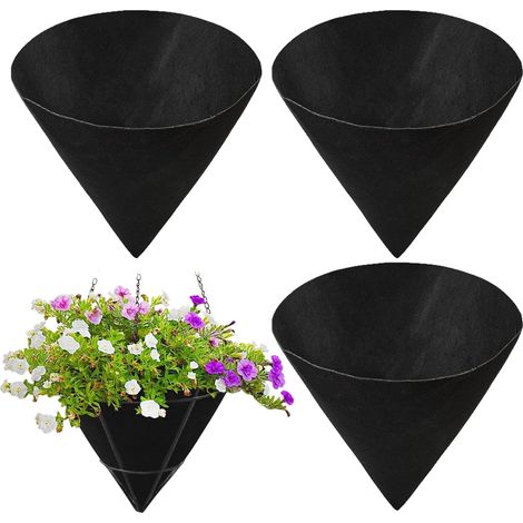 Revêtements de Panier pour 3 Pièces Doublures Coniques pour Panier de Accessoires De Jardinage Imperméables Coniques Pour Légumes, Orchidées Et Extérieur (1/5)
