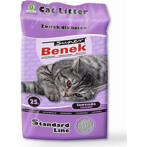 Super Benek Standard Lavendel - klumpende Katzenstreu - 25 l (20 kg)