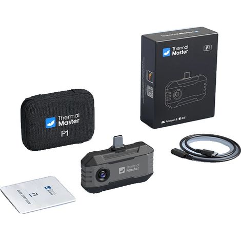 Appareil d'imagerie thermique, zoom numérique 15x, compatible avec smartphone et Android, Caméra thermique P1 (1/2)