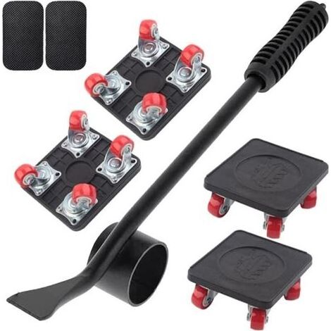 Kit de Déménageur et de Levage de Meubles, Patins à Roulettes pour Meubles avec Roue Rotative à 360 Degrés, Deplace Meuble Lourd sans Effort, Charge de 800kg Outil de Déplacement de Meubles (1/4)