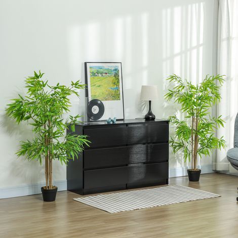 Lot de 2 bambous artificiels hauteur 150 cm, 644 feuilles denses réalistes, pot noir inclus avec lichen vert, plante décorative d'intérieur. (1/5)