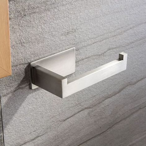 Toilettenpapierhalter aus Edelstahl, der ohne Bohren für das Badezimmer geeignet ist.