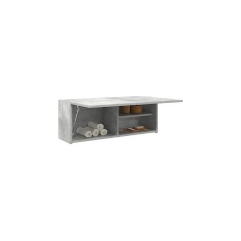Armoire murale de bain gris béton 80x25x30 bois d'ingénierie (1/5)