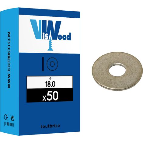 Rondelle plate extra large LL D18x55x3.0 boite de 50 Viswood (1/5)
