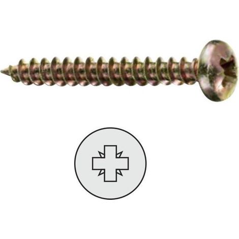 tornillo rosca madera cabeza redonda pozidriv latonado 2-16 (caja 1000)