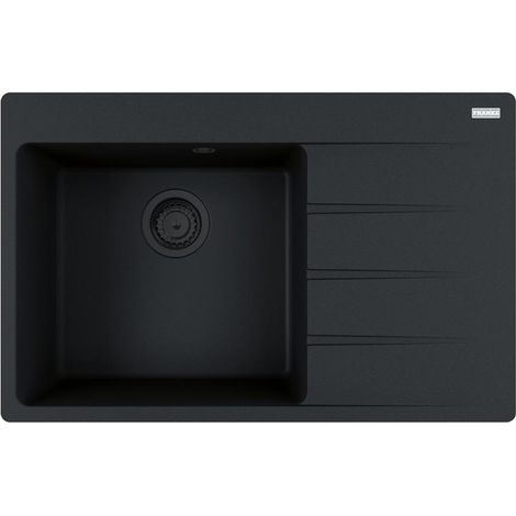 Franke Einbauspüle Centro CNG 611-78 A Fragranit Black Matt - Black Collection, Becken links (1/3)