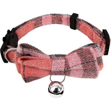 Collier mignon pour chat, petit chiot ou chien, avec nœud papillon et clochette. (1/4)