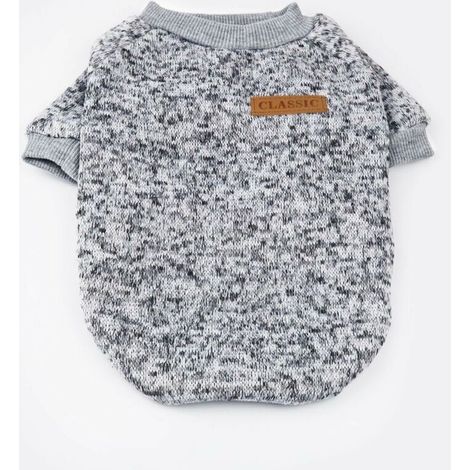 Chien de Compagnie Chien Pull, Chaud Chien Pulls Cat vêtements, Polaire Animal de Compagnie Manteau pour Chiot Petit Moyen Grand Chien, Rose et Gris (L, Gris), Ensoleillé