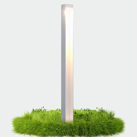 doporro Lampe LED sur Pied Extérieure 5W avec LED Lampe Jardin Étanche IP65 3000K Lumière Chaude Light Extérieure Blanc Design BaldersLights 6x6x80cm