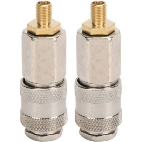 Adaptadores para compresor de aire portátil Trywise, válvula de rosca macho de acero resistente, acoplador de conexión rápida 3 en 1 para inflador de neumáticos, paquete de 2