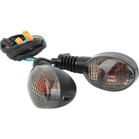 2 PCS Clignotant Moto Lampe Indicateur De Lampe Lamo Convient pour Para Ninja 250 Moto Modification(Noir). (1/5)