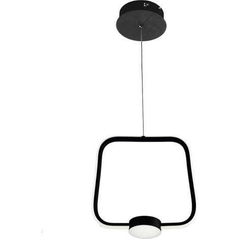 Lampada LED sospensione 28W D32 cm - moderno Nero ALFA Piccolo (1/3)
