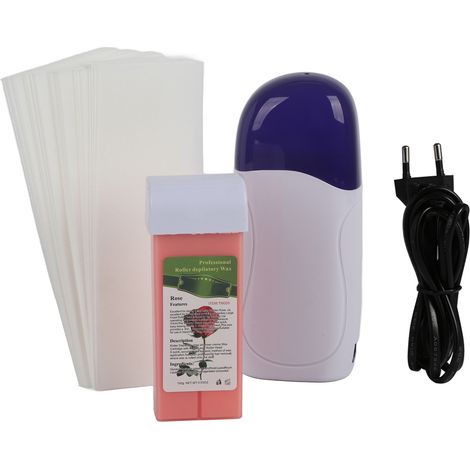 Kit épilation salon professionnel: chauffe-cire 220V rose + cartouches cire + papier dépilatoire (prise UE) (1/5)