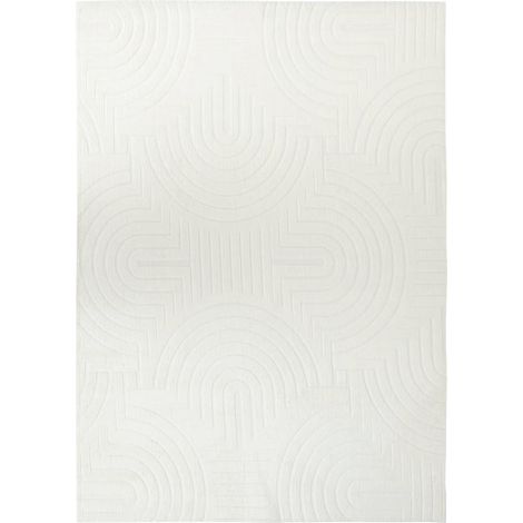 Tapis Imitation Fourrure "Arka" 120x170cm Ivoire (1/4)