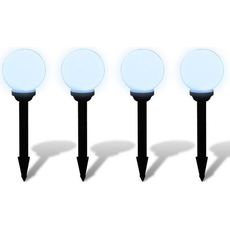 Sfere solari da esterno 15 cm 4 pezzi decorazione luminosa 2402039