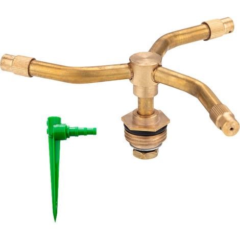 Arroseur Rotatif Automatique - Pulvérisateur À Rotation Continue 360° - Pour Jardin Potager Serre Pelouse - En Laiton - 1 Pièce (1/3)