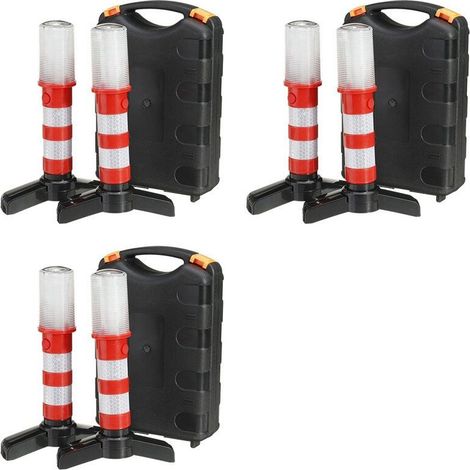 Adecuado para juego de 6 luces estroboscópicas de seguridad de advertencia de emergencia para carretera.