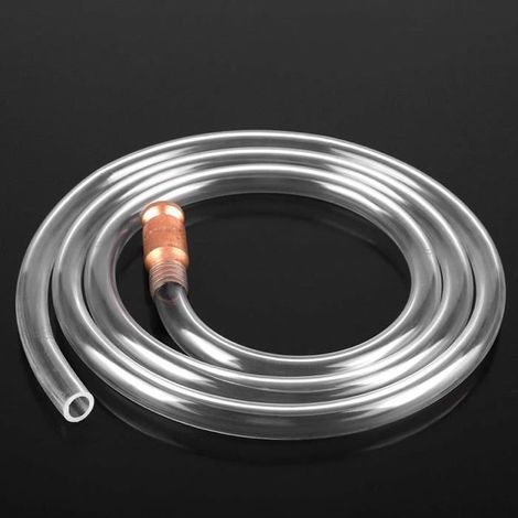 Tubo flessibile antistatico in PVC da 1,8 metri per il trasferimento di liquidi (gas/carburante/acqua). Tubo a sifone per il trasferimento manuale di liquidi tramite pompa. (1/4)
