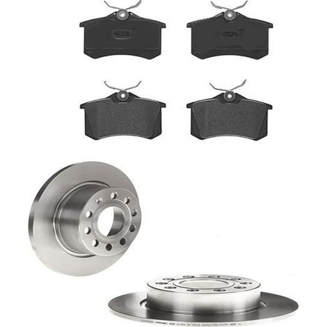 KIT FRENI POSTERIORI compatibile con SEAT LEON SC (5F5) - DISCHI + PASTIGLIE OEM: P 85 020 , P 85 135 / 17520 , 18117 /SOSTITUZIONE DIRETTA/BASSA POLVERE/SILENZIOSO (1/5)