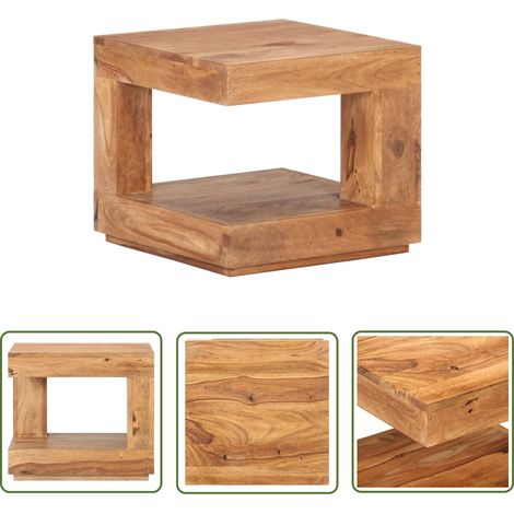 Table basse de salon, Table Café, 45x45x40 cm Bois solide OIB6620E (1/5)