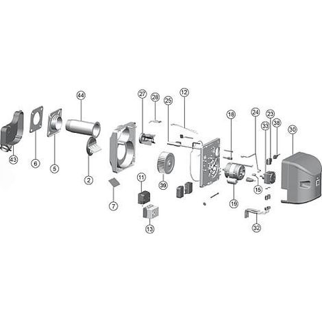 Moteur de bruleur convient pour Intercal SLV 100/110 B et BNR 100/110 (1/5)