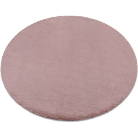 Alfombra BUNNY círculo rosa Imitación de piel de conejo pink circulo 140 cm