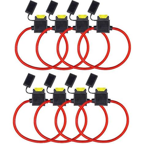 8 Pack Porte Fusibles 12v Etanche 14awg 20amp Auto Voiture Motor Lame Fusible (1/5)