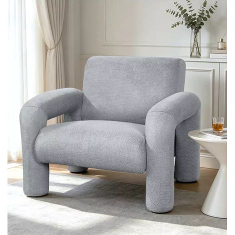 poltroncina bellahome "cleo" grigio 86x79x72 cm (1/4)