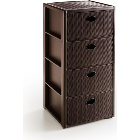 Cassettiera in Plastica elegance 4 cassetti moka Stefanplast (1/3)
