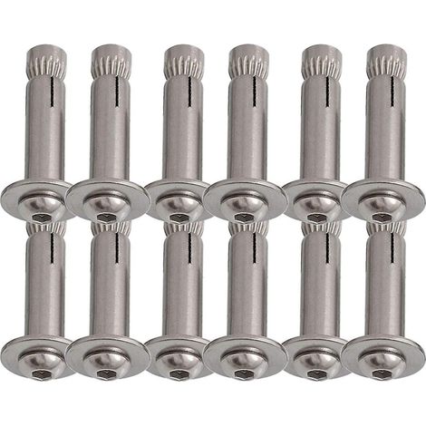 m640/12 Pices Boulons De Vis D'expansion M6 - Acier Inoxydable Externe Hexagonal Crou Manchon Boulon D'ancrage Expansion Lourd Devoir Ancrages D (1/5)