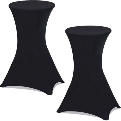 110 x 60 cm White Folding Bar Cover (Set of 2, Black), Hotel Wedding Banquet Decoration (1/5)