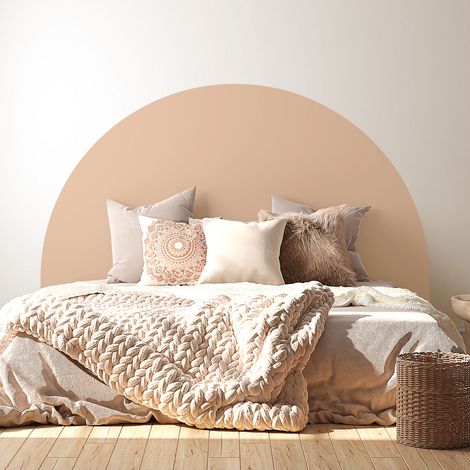 Stickers tête de lit - Couleur tendance - 160 x 130 cm - Pour lits (120 à 140 cm) - Adhésif MAT (1/2)