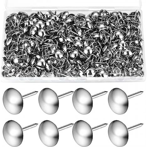 300 Punaises Tapisserie 11x17mm Argent, Clous ameublement (1/5)