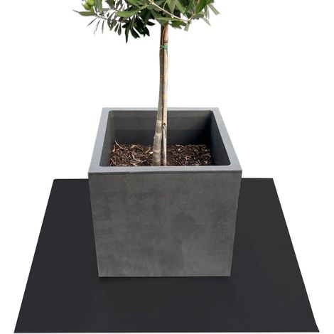 Untersetzer für Blumentöpfe mit abgeschrägter Kante Majesty Schwarz 60 x 60 cm