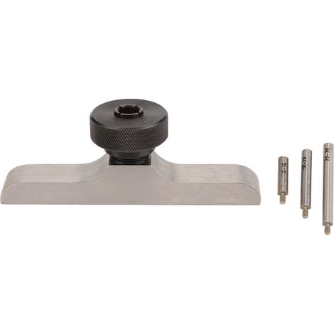 Base de jauge de profondeur en acier inoxydable trempé, base de micromètre de profondeur et 3 bras d'extension (103 x 17 mm / 4,1 x 0,7 pouces) (1/5)