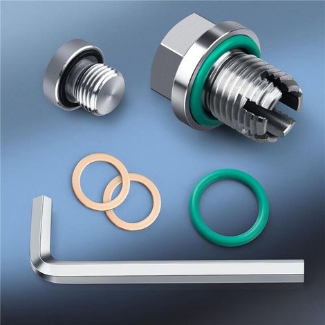 Geeignet für zweiteilige, übergroße Ölablassschrauben-Sets M14,1-1,5 x 15 mm, selbstschneidendes Stahl-Ölwannengewinde-Reparaturset.