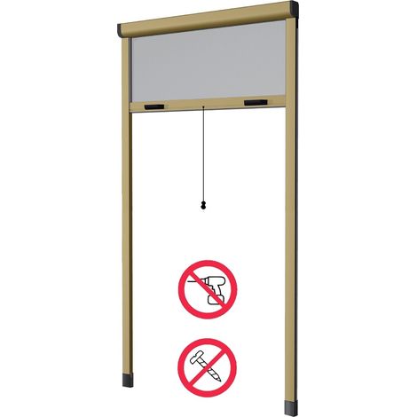 ZANZARIERA BAZAR 100x170 CON FRIZIONE BRONZO