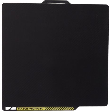 Plateau d'impression PET 276x259mm lisse en fibre de carbone acier haute adhérence pour imprimante 3D, remplacement (1/5)