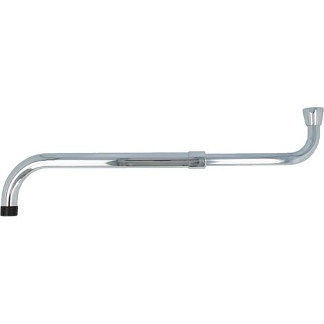 tecuro S-Auslauf ausziehbar 350 - 600 mm für Wand-Armaturen, Messing verchromt (1/5)