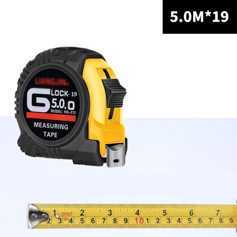 Mètre déroulant,Mètre ruban en acier,Mètre ruban 5m×19mm,pour la construction, les travaux lourds, la menuiserie, le bricolage