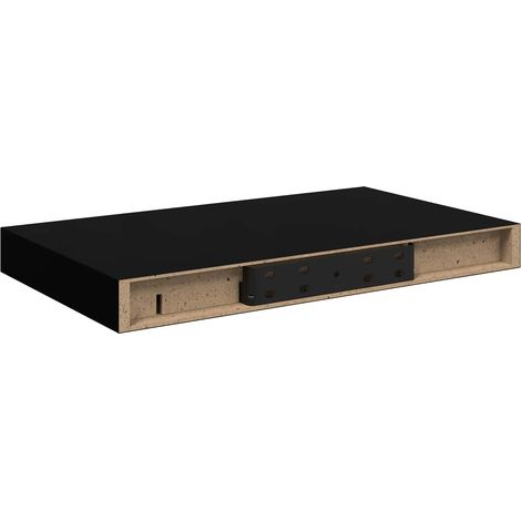 Estantes flotantes de pared 2 uds MDF negro 40x23,5x3,8 cm vidaXL