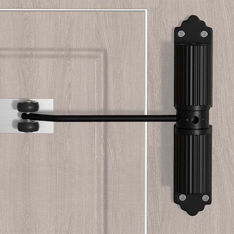 Cierrapuertas automático - Fuerza de cierre ajustable de 60 kg - Para puertas de dormitorio, puertas de cristal, puertas metálicas de jardín (1/5)