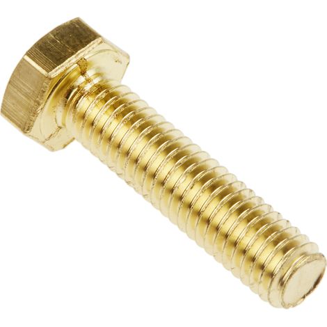 Vis à tête hexagonale, Laiton Brut, M6 x 25mm ( Prix pour Sachet de 100 ) (1/3)