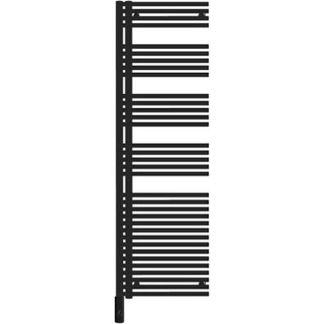 Acova – Sèche-serviette eau chaude asymétrique gauche 750W – Acier anticorrosion – Ø 25 mm tubes ronds – Finition noire – TLNSL075050ECZFB (1/2)