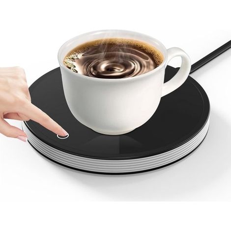 Calentador eléctrico de café: calentador de tazas inteligente con 2 ajustes de temperatura，calentador eléctrico de bebidas，negro (1/4)