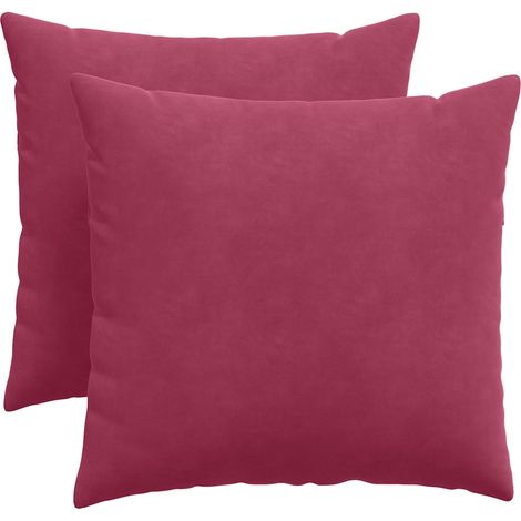 Maison Exclusive - Cojines de sofá 2 pcs Rojo vino 50 x 50 cm Tel