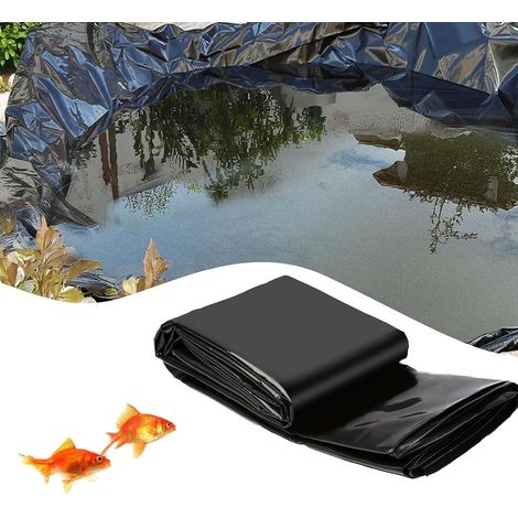 Liner Bassin extérieur 4X8m Liner Bassin Grand Bassin à Poissons, Résistant aux déchirures Facile à Plier inodore, sans Fuite, bache agricole fontaines pour Bassin d'agrément (1/5)