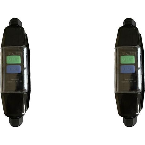 Connecteur différentiel résiduel (RCD) en ligne 2X, interrupteur de sécurité intermédiaire PRCD, protection contre les chocs électriques extérieurs (1/5)